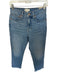 Madewell Size 26P Med Light Wash Cotton High Waist Straight Leg Raw Hem Jeans Med Light Wash / 26P