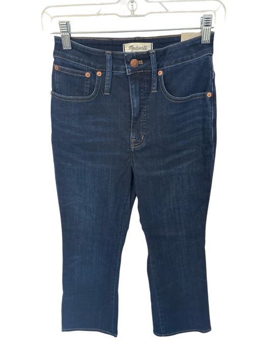 Madewell Size 25P Dark Wash Cotton Blend High Waist Bootcut Jeans Dark Wash / 25P