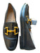 Boden Shoe Size 8 Black & Gold Leather Horsebit Loafers Black & Gold / 8