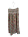 Loeffler Randall Size L Green & Red Cotton Smocked Waist Band Flowers Maxi Skirt Green & Red / L