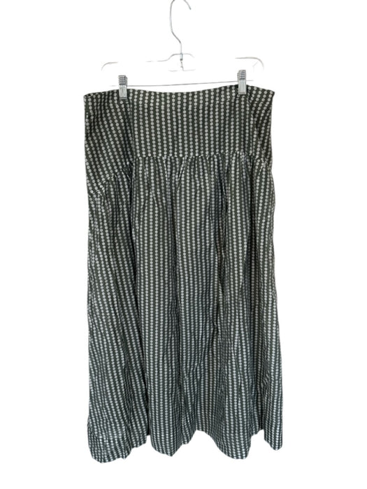 Mint Velvet Size 12 Green & Gray Polyester Side Zip Polka Dot Pleat Detail Skirt Green & Gray / 12