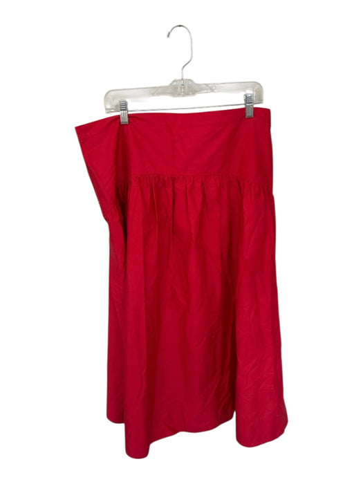 Mint Velvet Size 14 Red Cotton Side Zip Waist band Maxi Skirt Red / 14