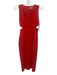 Alice + Olivia Size Est S Red Acetate Blend Sleeveless V Neck Cutout Dress Red / Est S