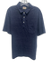Faherty Size L Navy Blue & White Polo Men's Short Sleeve Navy Blue & White / L