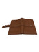 Longchamp Brown Leather Bi-Fold Button Close Buckle Wallets Brown