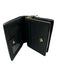 Coach Black Pebble Leather Zip Close Button Close Logo Wallets Black