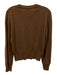 Margaret Howell Size 10 Brown Cashmere & Cotton Long Sleeve Crew Neck Sweater Brown / 10