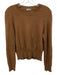 Margaret Howell Size 10 Brown Cashmere & Cotton Long Sleeve Crew Neck Sweater Brown / 10