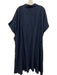 Serena & Lily Size One Size Blue Linen Cap Sleeve Cinch Waist Split V neck Dress Blue / One Size