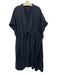 Serena & Lily Size One Size Blue Linen Cap Sleeve Cinch Waist Split V neck Dress Blue / One Size