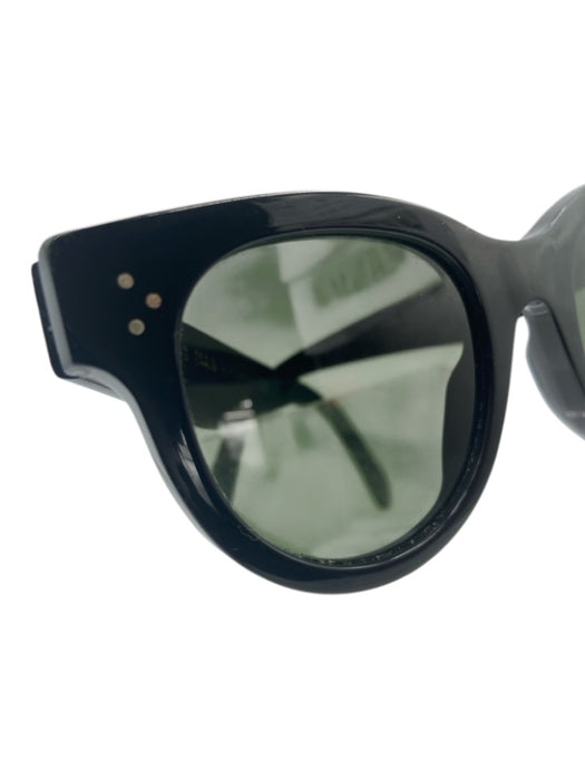 Celine Black Acetate Rectangle Tinted Lens Sunglasses Black