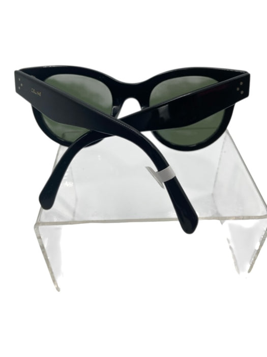 Celine Black Acetate Rectangle Tinted Lens Sunglasses Black