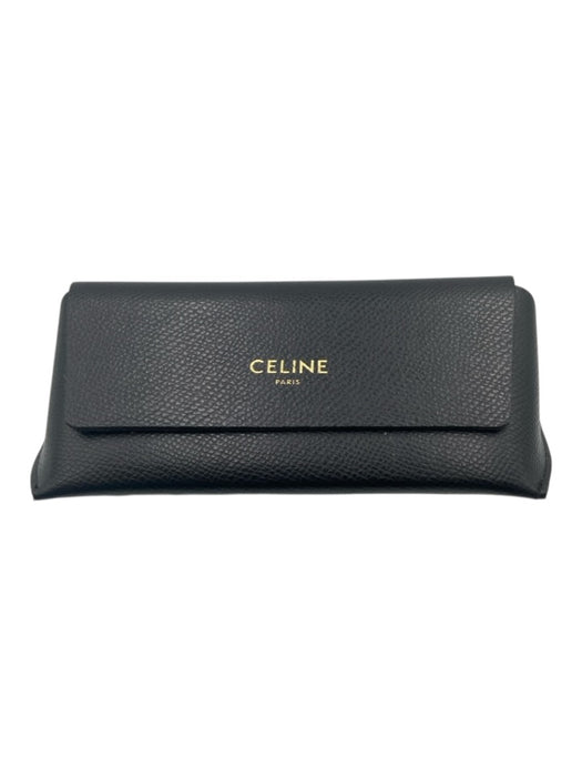 Celine Black Acetate Rectangle Tinted Lens Sunglasses Black
