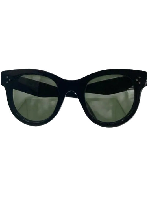 Celine Black Acetate Rectangle Tinted Lens Sunglasses Black