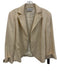 Akris Punto Size 10 Cream Wool & Angora Open Front Laser Cut Blazer Jacket Cream / 10