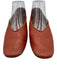 Le Monde Beryl Shoe Size 38 Rust Orange Leather Squarish Toe Slipper Flats Rust Orange / 38