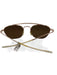 Krewe Rose Gold & Blue Aviator Mirror Lens Flat Top Sunglasses Rose Gold & Blue