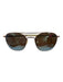 Krewe Rose Gold & Blue Aviator Mirror Lens Flat Top Sunglasses Rose Gold & Blue
