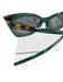 Pared Green & Brown Acetate Cat Eye Tortoiseshell Detail Tinted Lens Sunglasses Green & Brown