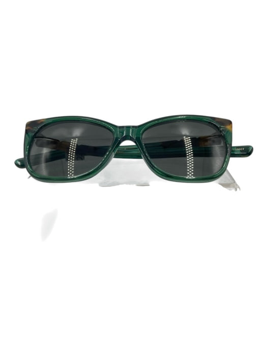 Pared Green & Brown Acetate Cat Eye Tortoiseshell Detail Tinted Lens Sunglasses Green & Brown
