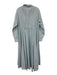 Brock Collection Size 6 Light Blue Cotton & Linen Long Sleeve Button Front Dress Light Blue / 6