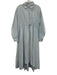 Brock Collection Size 6 Light Blue Cotton & Linen Long Sleeve Button Front Dress Light Blue / 6