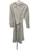 MHL. Size S Cream White & Navy Blue Cotton Striped Long Sleeve Collared Dress Cream White & Navy Blue / S