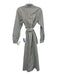 Marella Size Est S White & Gray Missing Fabric Tag Striped Long Sleeve Dress White & Gray / Est S