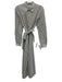 Marella Size Est S White & Gray Missing Fabric Tag Striped Long Sleeve Dress White & Gray / Est S