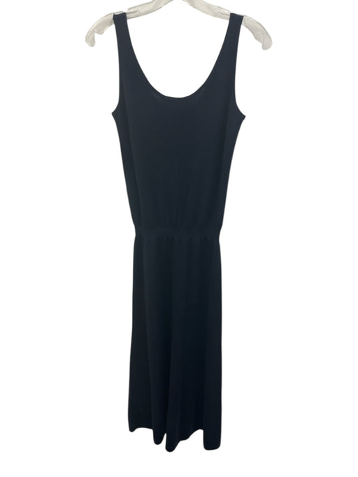 Chloe Size M Navy Blue Wool Knit Sleeveless Elastic Waistband U Neck Dress Navy Blue / M