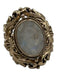 Nicky Butler Gold Tone & Blue Metal Faceted Stone Moonstone Solitaire Ring Gold Tone & Blue