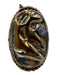 Sajen Gold Tone Metal Oval Dolphin Sculpted Ring Gold Tone