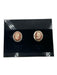 Amedeo Silver & Pink 925 Sterling Shell Cameo Stud Post Back Earrings Silver & Pink