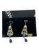 Nicky Butler Silver & Blue 925 Sterling Silver Stone Dangle Post Back Earrings Silver & Blue
