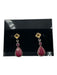 Nicky Butler Silver, Red & Yellow 925 Sterling Silver Stone Dangle Earrings Silver, Red & Yellow