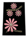 Heidi Daus Pink Enamel & Crystal Metal chain Flower 4 Piece Jewelry Set Pink