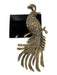 Princess Amanda Collection Gold Tone Metal Bird Rhinestone Detail Large Brooch Gold Tone