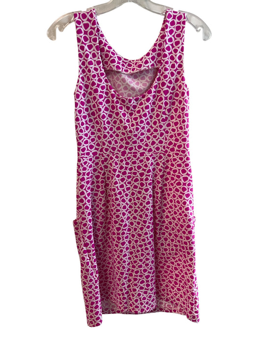 Jude Connally Size S Pink & White Nylon Blend Sleeveless Side Pockets Dress Pink & White / S