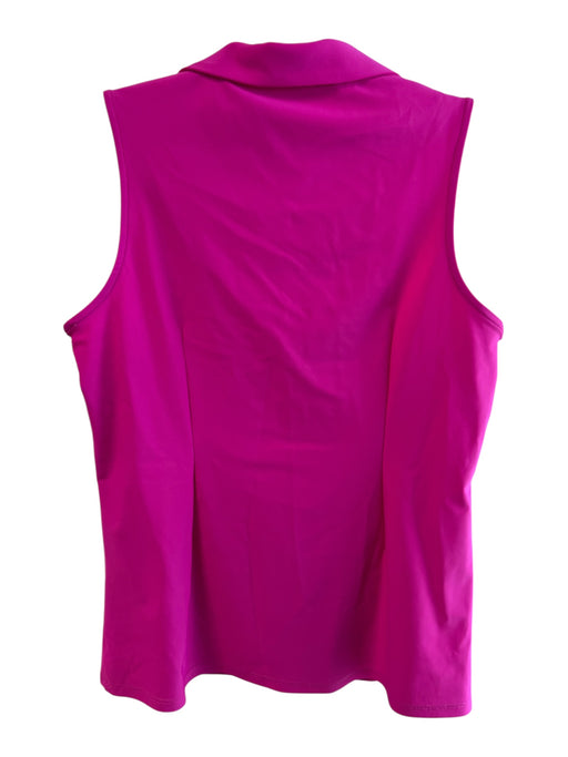 Jude Connally Size S Hot pink Nylon Blend Sleeveless Collared Buttons Top Hot pink / S