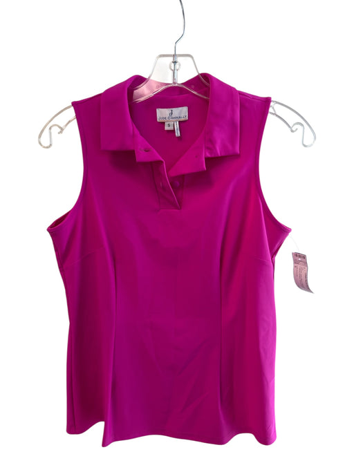 Jude Connally Size S Hot pink Nylon Blend Sleeveless Collared Buttons Top Hot pink / S
