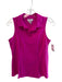 Jude Connally Size S Hot pink Nylon Blend Sleeveless Collared Buttons Top Hot pink / S