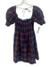 Hill House Size XS Navy Blue, Red, Green Cotton Blend Shirred Plaid Mini Dress Navy Blue, Red, Green / XS