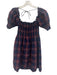 Hill House Size XS Navy Blue, Red, Green Cotton Blend Shirred Plaid Mini Dress Navy Blue, Red, Green / XS