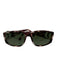 Chanel Brown & Black Acetate & Metal Side Logo Square Sunglasses Brown & Black