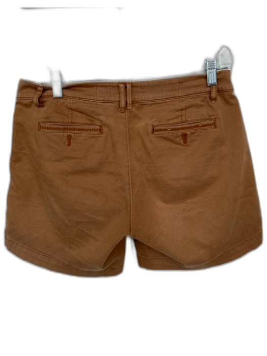 Pilcro and the Letterpress Size Est Small Brown Cotton Geo Embroidery Shorts Brown / Est Small