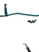 Brahmin Teal Green Leather Top Handle Croc Embossed Zip Close Feet Bag Teal Green / Medium