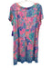 Lilly Pulitzer Size XXL Pink, Blue, Green Rayon Blend Short Sleeve V Neck Dress Pink, Blue, Green / XXL