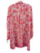 Lilly Pulitzer Size 12 Pink, Orange, White Polyester Long Sleeve Floral Dress Pink, Orange, White / 12