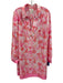 Lilly Pulitzer Size 12 Pink, Orange, White Polyester Long Sleeve Floral Dress Pink, Orange, White / 12