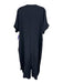 Inclan Studio Size Medium Navy Blue Silk Short Sleeve seam detail Dress Navy Blue / Medium